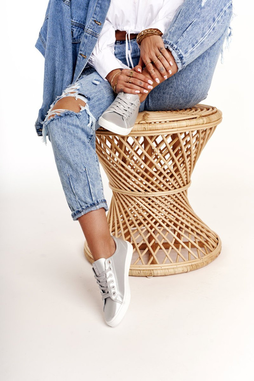 Жіночі шкіряні кросівки BIG STAR HH274143 Silver