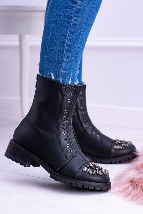 Ботильйони Carrie Zirconia Чорні жіночі чоботи Carrie