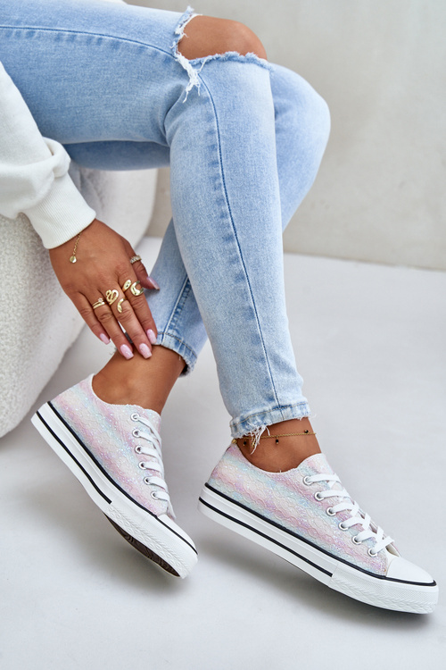 Жіночі кросівки прикрашені паєтками різнокольорові Nolrina