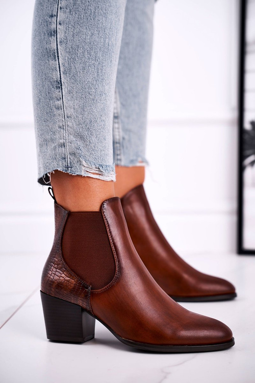 Жіночі чоботи на підборах Sergio Leone Brown BT613