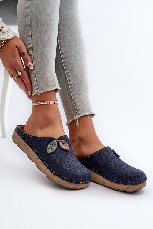 Жіночі повстяні тапочки Inblu ED000013 Navy