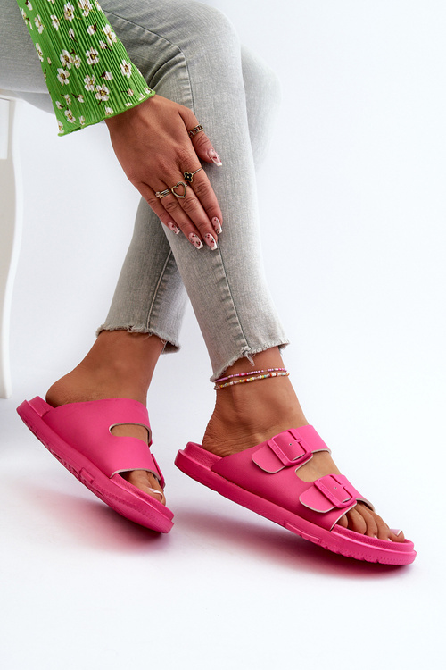 Жіночі босоніжки з легкої піни з пряжками Big Star NN274A754 Фуксія