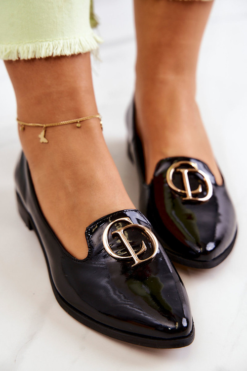 Жіночі лаковані лофери Lordsy Nicole 2712/035 Чорні