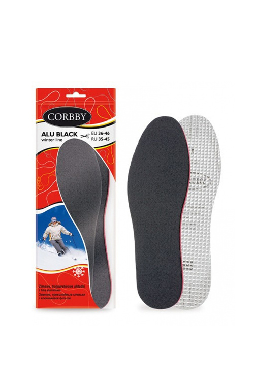 Зимові тришарові устілки Corbby ALU BLACK з алюмінієвою фольгою