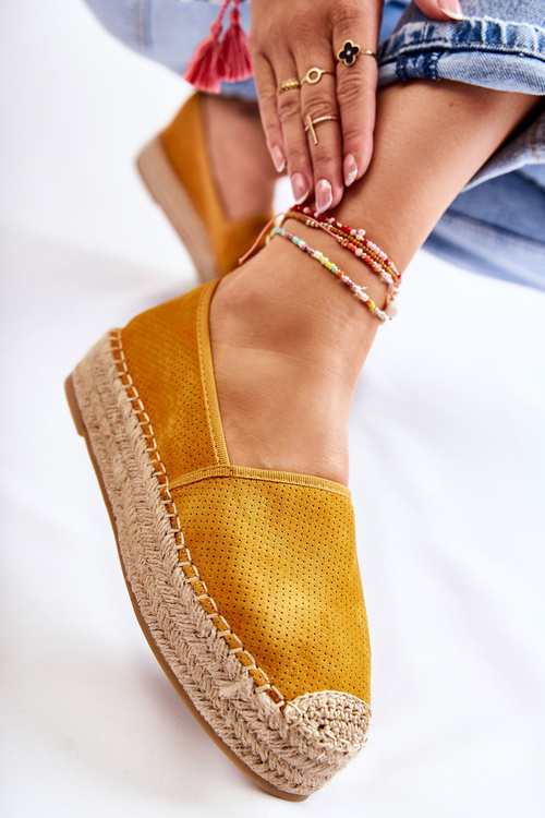 Жіночі еспадрільї на платформі жовті Marise