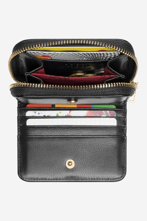 Жіночий маленький гаманець з натуральної шкіри Nobo NPUR-LR0021-C020 чорний