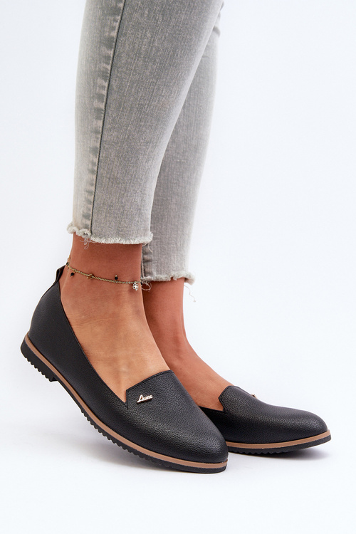 Жіночі чорні лофери Enzla на плоскій підошві