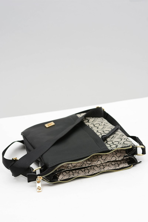 Жіноча середня чорна сумка Nobo Letter Bag