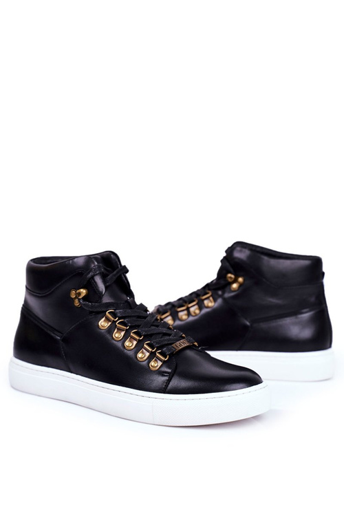 Чоловічі кросівки шкіряні GOE чорні GG1N3009