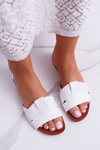 Білі жіночі шльопанці Sluck