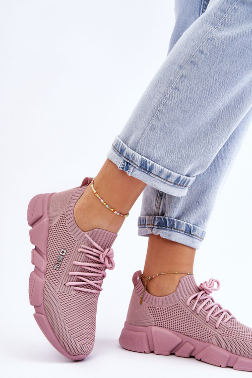 Жіночі світлі кросівки Memory Foam System Big Star JJ274266 Рожеві