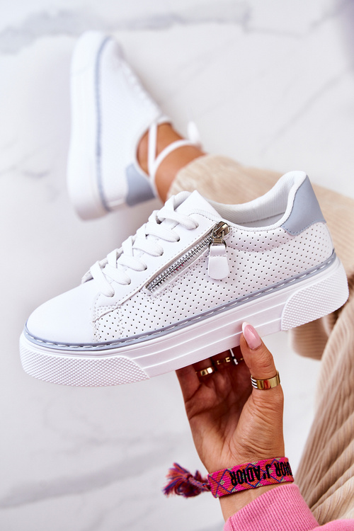 Спортивне взуття на платформі Біло-блакитна Louisa