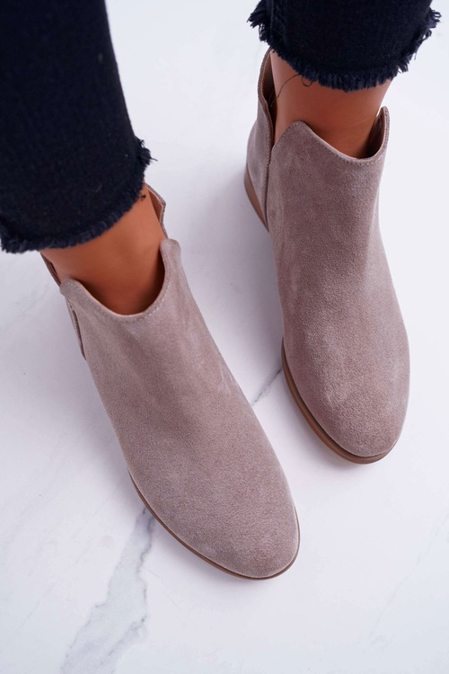 Жіночі весняні шкіряні черевики на плоскому каблуці Cappuccino Madness