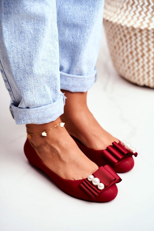 Гумові балерини з бантом Red Joleen