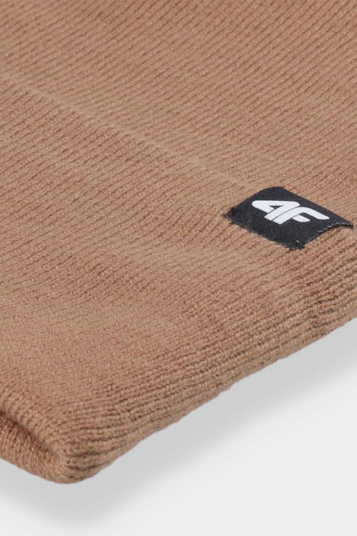 4F Зимова чоловіча двошарова шапка 4FAW23ACAPM316-81S коричнева