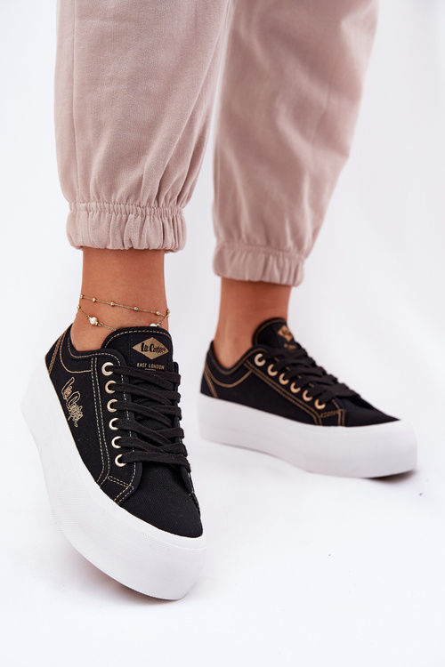 Жіночі тканинні кросівки на платформі Lee Cooper LCW-25-31-3431L чорні