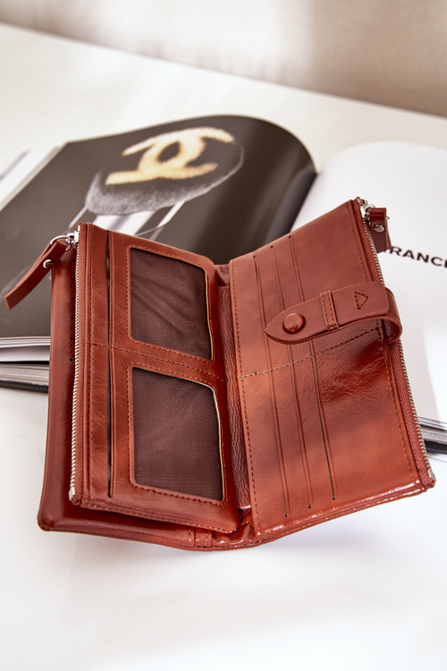 Жіночий Гаманець З Еко Шкіри Коричневий Irinda