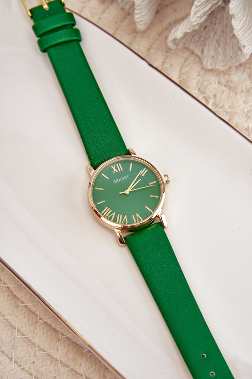 Жіночий зелений годинник Ernest E97316