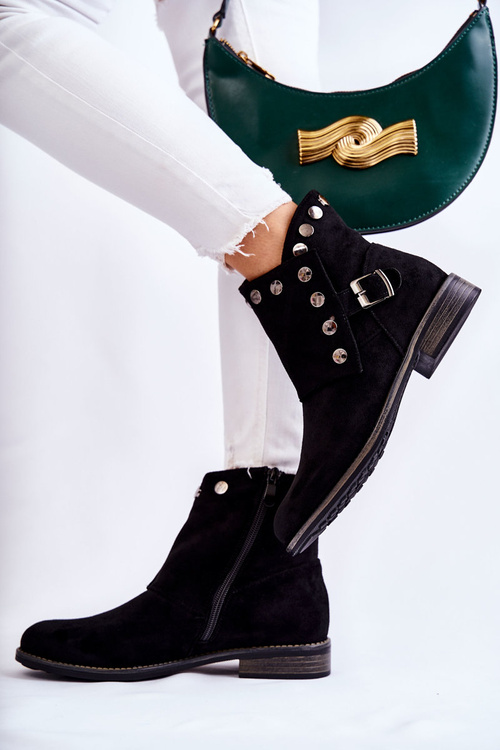 Жіночі замшеві черевики S. Barski Black Merk