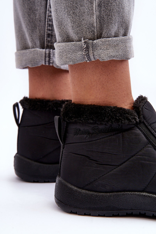 Жіночі низькі флісові зимові черевики Enmore чорного кольору