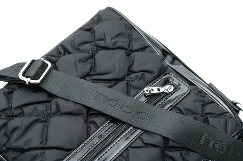 Стьобана чорна сумочка Letterman Nobo