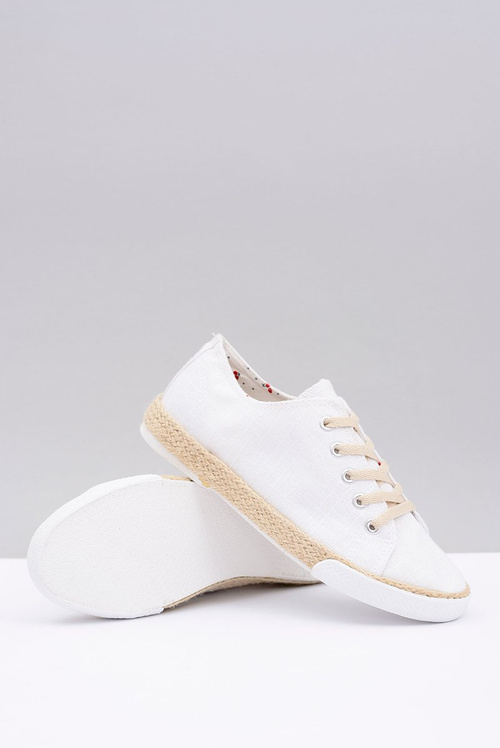 Білі лляні жіночі еспадрільї Peppi