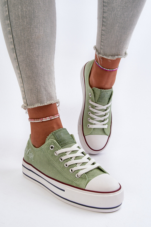 Жіночі кросівки на масивній підошві Lee Cooper LCW-24-31-2217 зелені