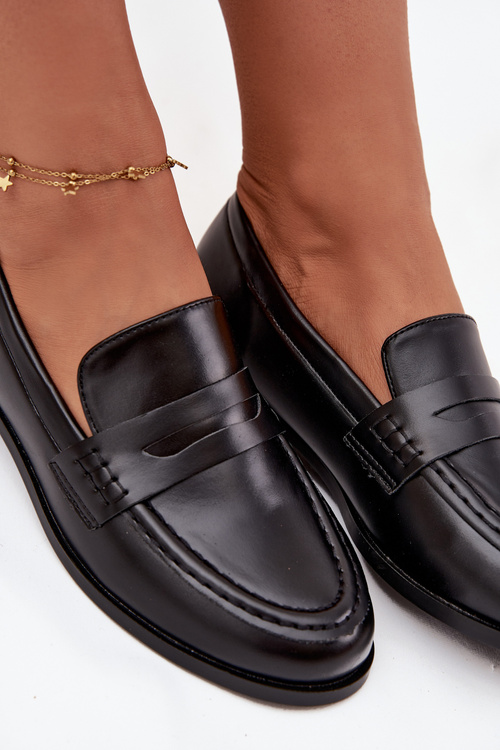 Мокасини Лофери Жіночі З Еко Шкіри Чорні Bessina