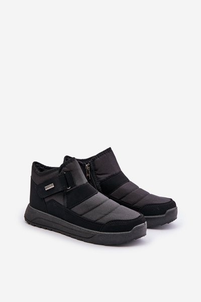 Утеплені чоловічі зимові черевики Snow Boots Black Progress PROGJ-22-153