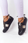 Жіночі шкіряні кросівки Lewski Shoes 2786-0 чорно-золоті