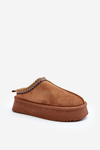 Тапочки на товстій підошві з Eco Suede Camel Sylva