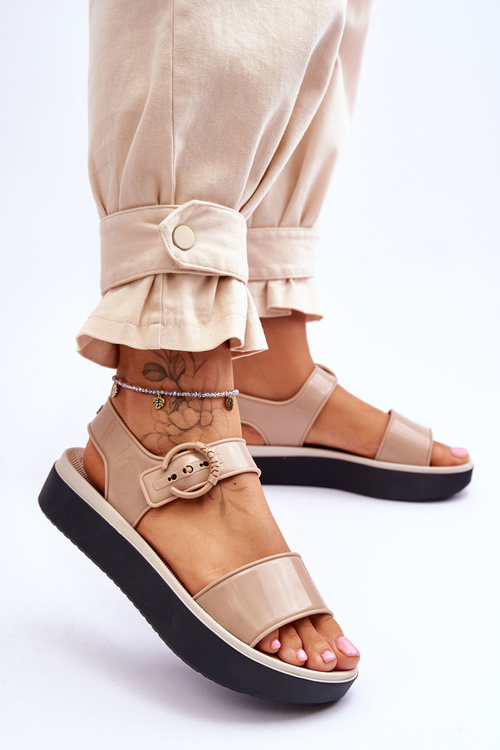 Ароматні гіпоалергенні босоніжки ZAXY JJ285240 Бежево-чорні