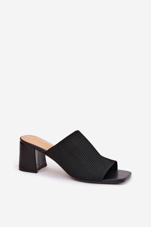 Жіночі Сандалі На Каблуку Тип Блок Чорні Wenilan