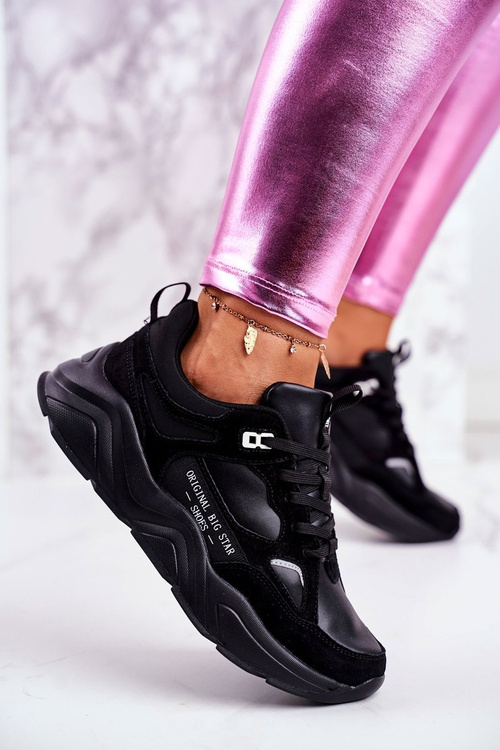 Жіноче спортивне взуття Кросівки Big Star GG274654 Чорні