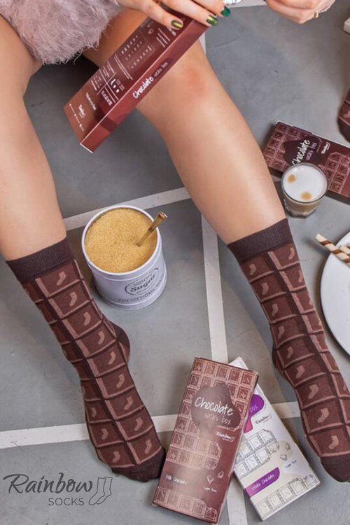 Шкарпетки Rainbow молочний шоколад 1 пара