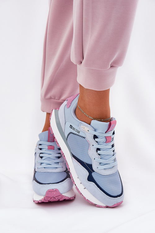 Замшеве Легке Спортивне Взуття Для Жінок Big Star RR274236 HI-POLY SYSTEM Сині