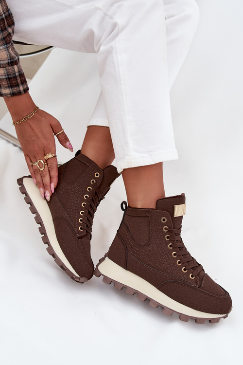 Ізольовані жіночі трапери на платформі коричневі Marivira