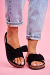 Чорні жіночі шльопанці Wendy Cork Sole
