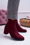 Жіночі чоботи на підборах Sergio Leone Maroon BT520