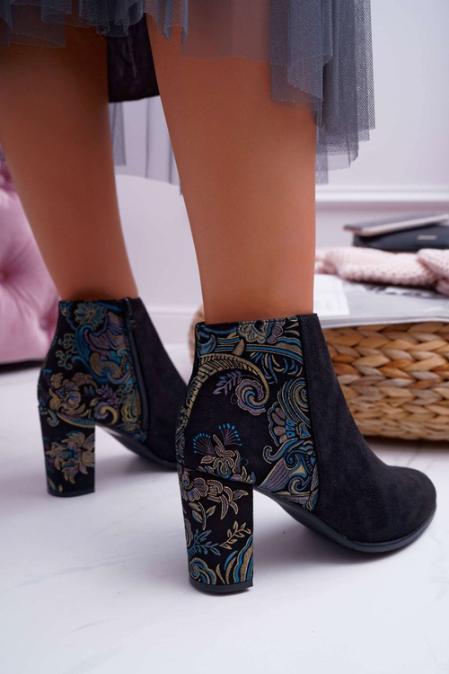 Чорні чоботи на шпильці Sergio Leone Flower Folk Eros