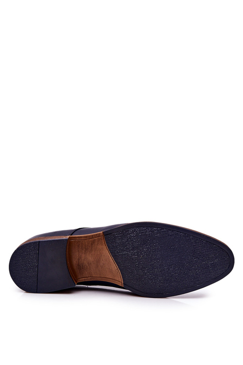 Елегантне шкіряне взуття Bednarek 684 темно-синій