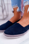 Жіночі замшеві еспадрільї темно-синього кольору Bimbo