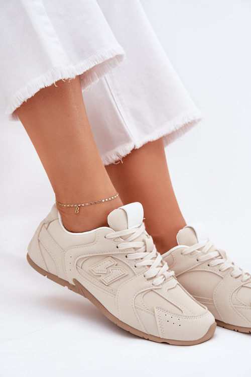 Жіноче Спортивне Взуття З Еко Замші Бежеве Дорелла