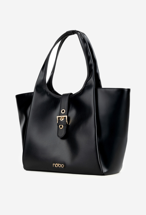 Сумка-шопер з пряжкою NOBO BAG6010-020 Чорна