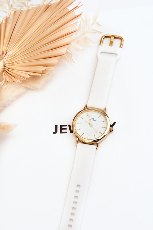 Жіночий гумовий годинник Giorgio&Dario White