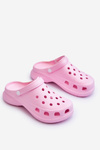 Поролонові босоніжки Crocs на масивній підошві Pink Katniss