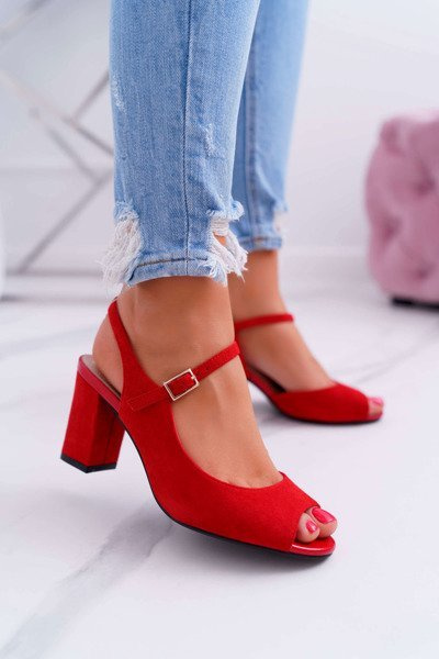 Жіночі босоніжки на шпильці Sergio Leone SK808 Red Dali