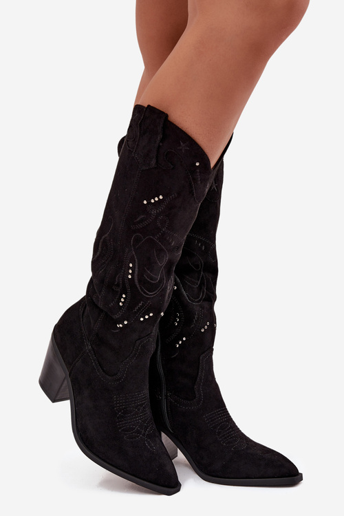 Ковбойки жіночіі з Еко Замші чорні Coretta