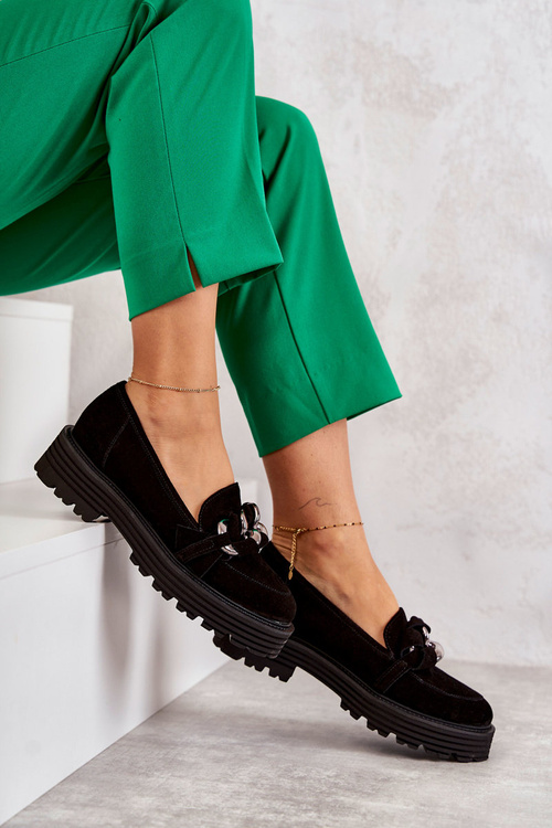 Жіночі замшеві туфлі Laura Messi 2523 Чорні