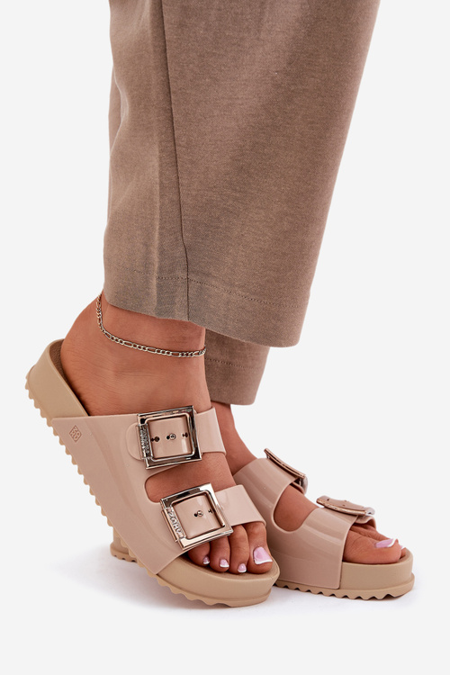 Жіночі Гладкі Ароматизовані Сандалі ZAXY Бежеві NN285092